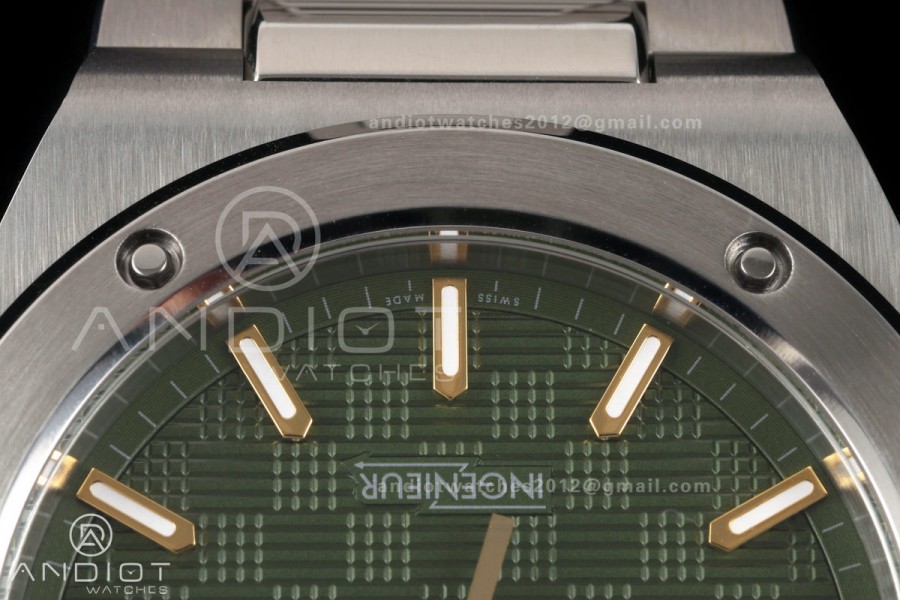 Ingenieur Automatic 40 SS MZF 1:1 Best Edition Green/YG Dial on SS Bracelet A2892