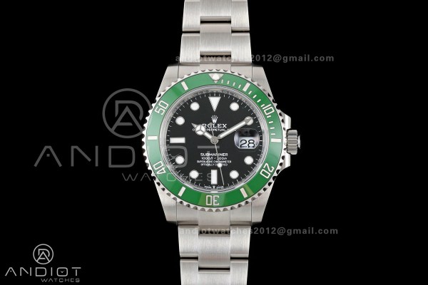 Submariner 41mm 126610 LV MK2 Kermit RICH 1:1 Starbucks Best Edition 904L SS Case and Bracelet JH3285 V2 (Free Sprung)