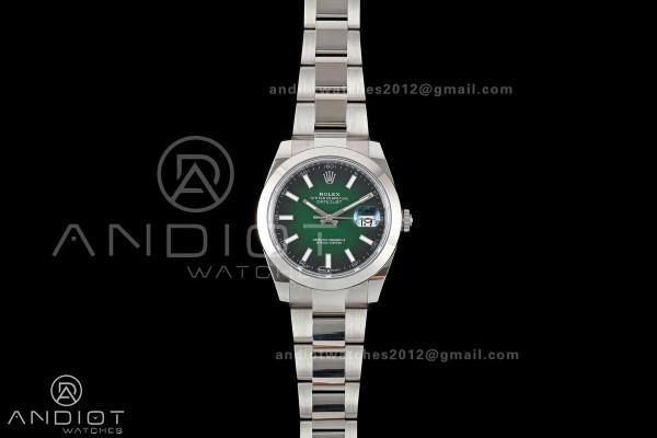 DateJust 41 126300 SEEK 1:1 Best Edition 904L Steel Green Ombre Dial on Oyster Bracelet VR3235