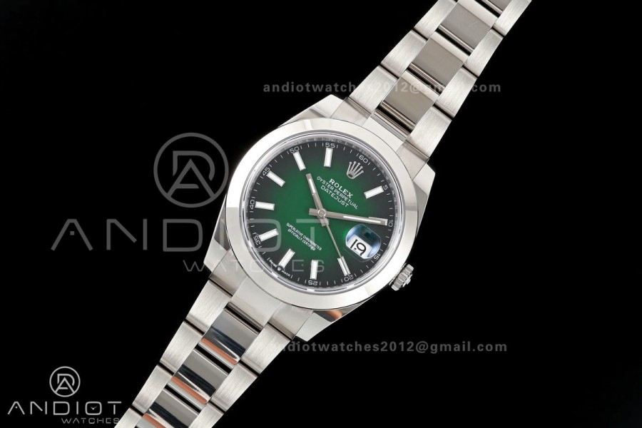 DateJust 41 126300 SEEK 1:1 Best Edition 904L Steel Green Ombre Dial on Oyster Bracelet VR3235