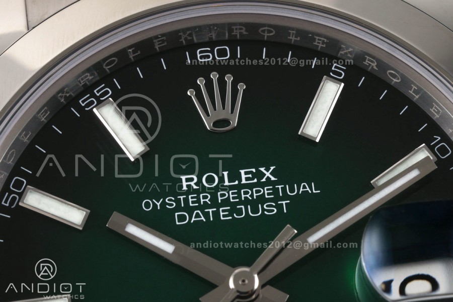 DateJust 41 126300 SEEK 1:1 Best Edition 904L Steel Green Ombre Dial on Oyster Bracelet VR3235