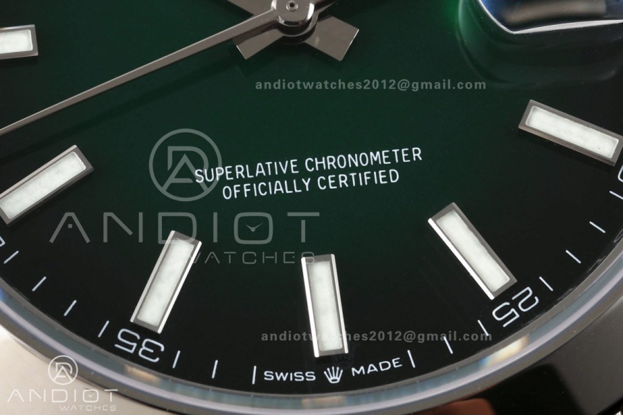 DateJust 41 126300 SEEK 1:1 Best Edition 904L Steel Green Ombre Dial on Oyster Bracelet VR3235
