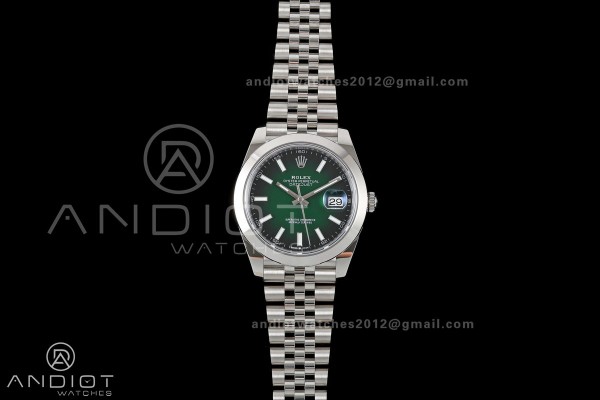 DateJust 41 126300 SEEK 1:1 Best Edition 904L Steel Green Ombre Dial on Jubilee Bracelet VR3235