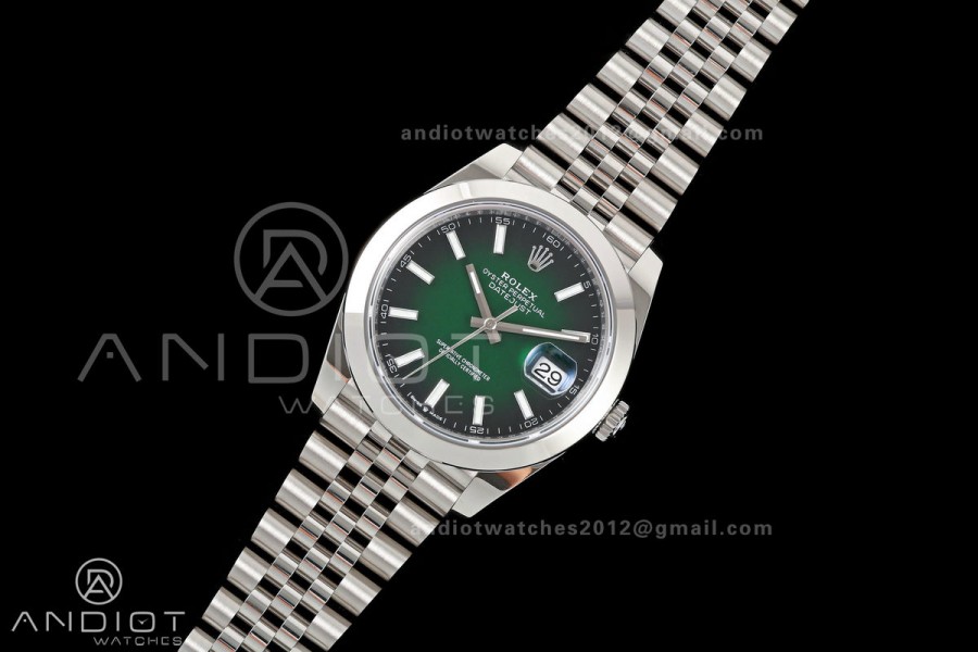 DateJust 41 126300 SEEK 1:1 Best Edition 904L Steel Green Ombre Dial on Jubilee Bracelet VR3235