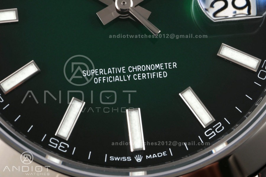DateJust 41 126300 SEEK 1:1 Best Edition 904L Steel Green Ombre Dial on Jubilee Bracelet VR3235
