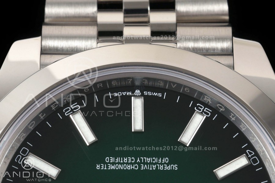 DateJust 41 126300 SEEK 1:1 Best Edition 904L Steel Green Ombre Dial on Jubilee Bracelet VR3235