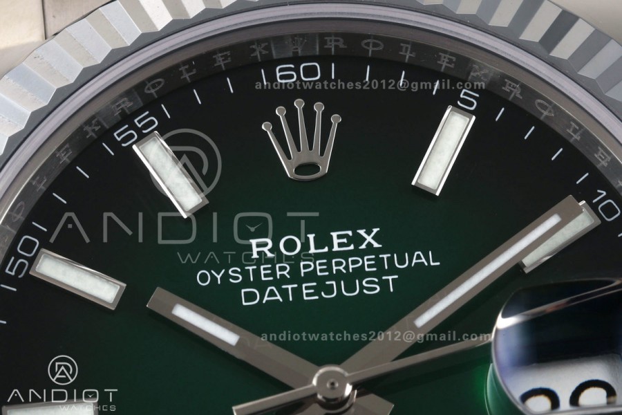 DateJust 41 126334 SEEK 1:1 Best Edition 904L Steel Green Ombre Dial on Oyster Bracelet VR3235