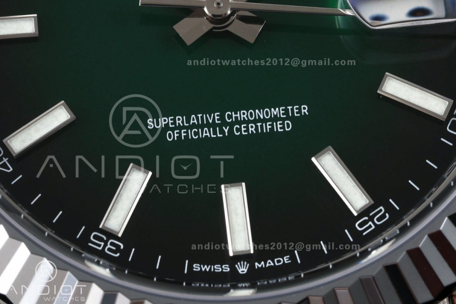 DateJust 41 126334 SEEK 1:1 Best Edition 904L Steel Green Ombre Dial on Oyster Bracelet VR3235