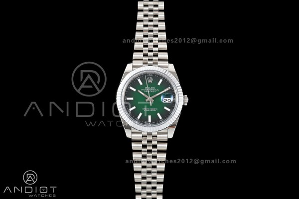DateJust 41 126334 SEEK 1:1 Best Edition 904L Steel Green Ombre Dial on Jubilee Bracelet VR3235