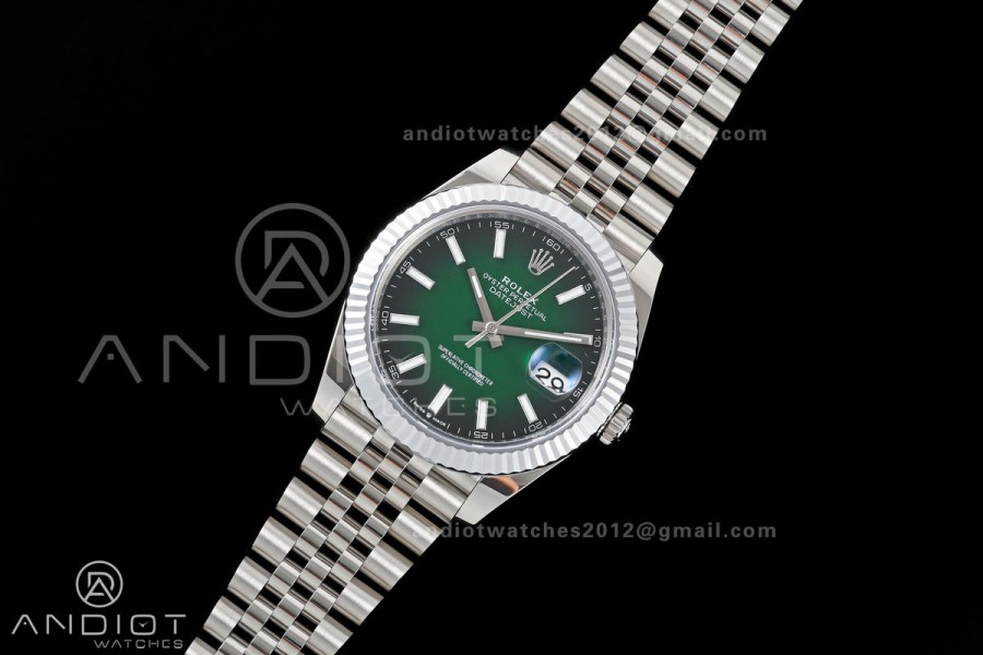 DateJust 41 126334 SEEK 1:1 Best Edition 904L Steel Green Ombre Dial on Jubilee Bracelet VR3235