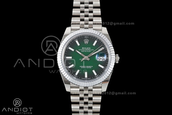 DateJust 41 126334 SEEK 1:1 Best Edition 904L Steel Green Ombre Dial on Jubilee Bracelet VR3235