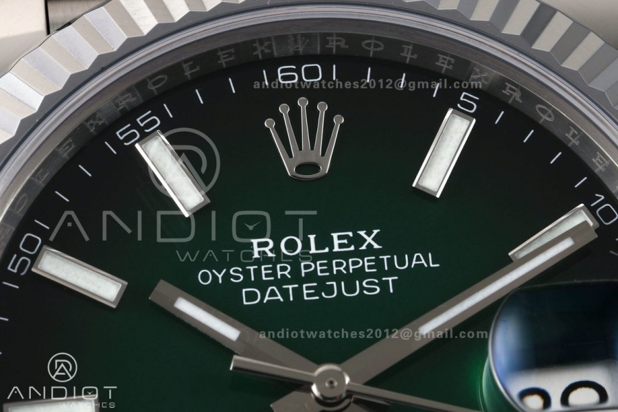 DateJust 41 126334 SEEK 1:1 Best Edition 904L Steel Green Ombre Dial on Jubilee Bracelet VR3235