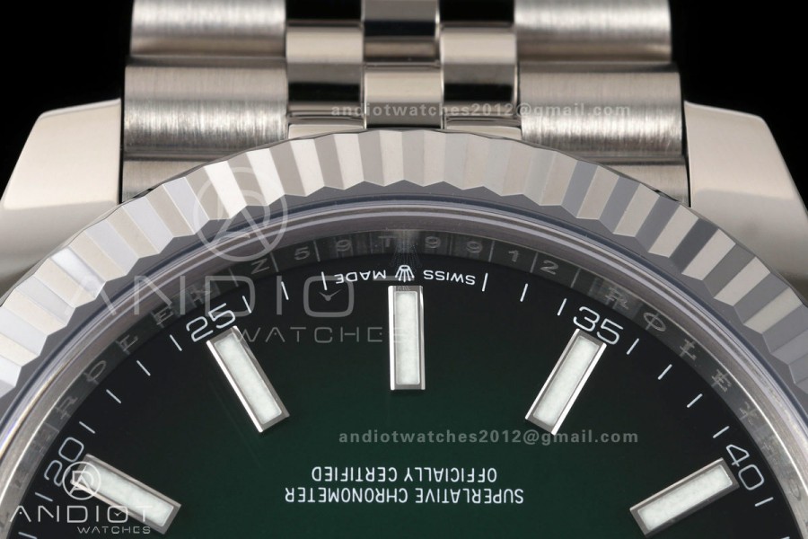 DateJust 41 126334 SEEK 1:1 Best Edition 904L Steel Green Ombre Dial on Jubilee Bracelet VR3235
