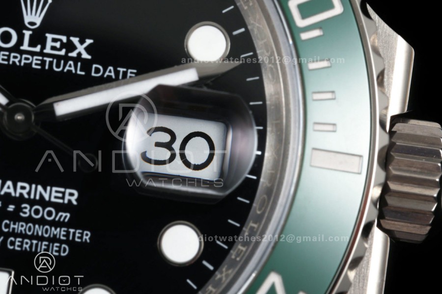 Submariner 41mm 126610 LV Kermit QF 1:1 Best Edition 904L SS Case and Bracelet JH3285 (Free Sprung)