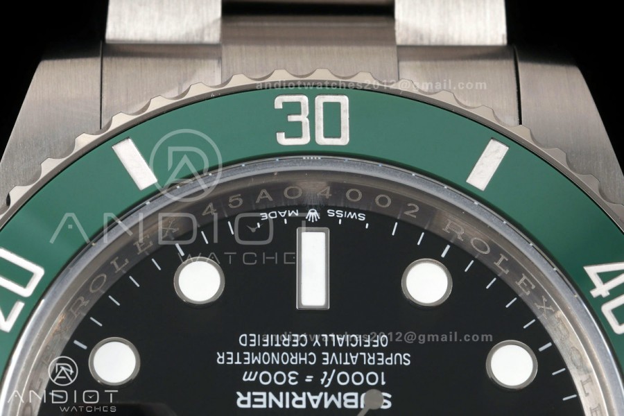 Submariner 41mm 126610 LV Kermit QF 1:1 Best Edition 904L SS Case and Bracelet JH3285 (Free Sprung)
