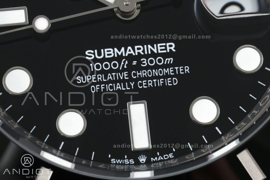 Submariner 41mm 126610 LN Black QF 1:1 Best Edition 904L SS Case and Bracelet JH3285 (Free Sprung)