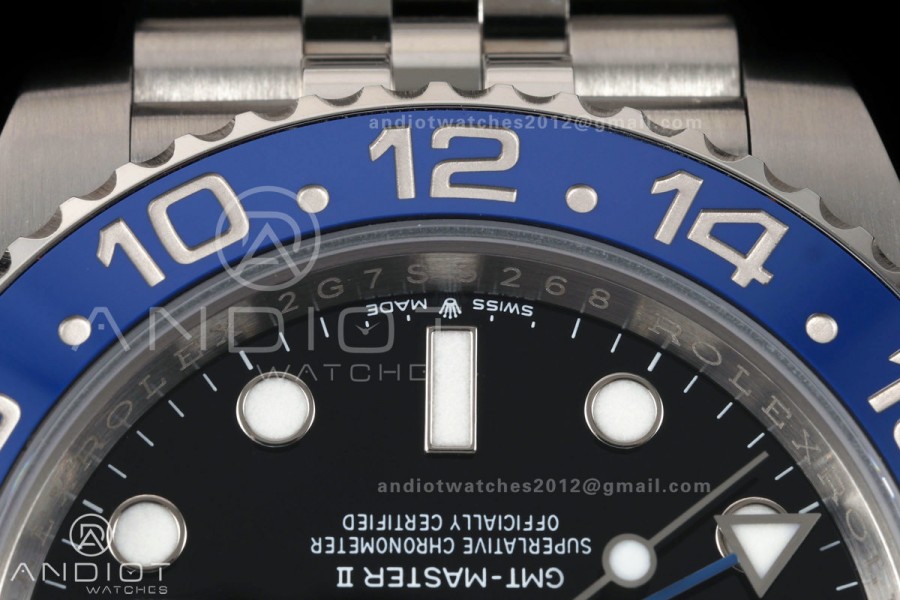 GMT-Master II 126710 BLNR 904L Steel RICH 1:1 Best Edition on Jubilee Bracelet JH3285 (Free Sprung) V2
