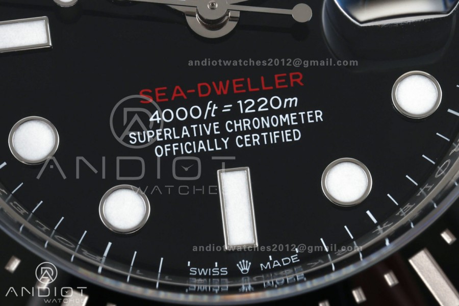 Sea-Dweller 126600 RWF 1:1 Best Edition 904L SS Case and Bracelet JH3235 (Free Sprung)