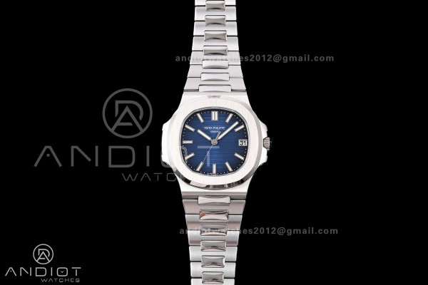 Nautilus 5811 DDF 1:1 Best Edition Blue Textured Dial on SS Bracelet DD330 Super Clone (Weighted)
