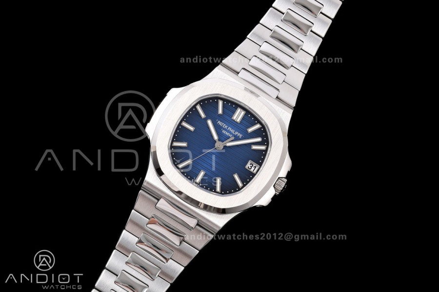 Nautilus 5811 DDF 1:1 Best Edition Blue Textured Dial on SS Bracelet DD330 Super Clone (Weighted)