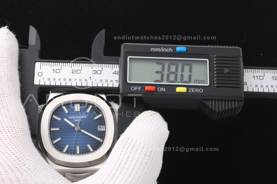 Nautilus 5811 DDF 1:1 Best Edition Blue Textured Dial on SS Bracelet DD330 Super Clone (Weighted)