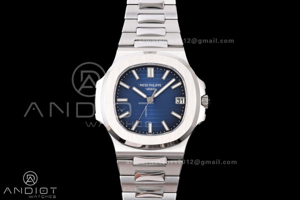 Nautilus 5811 DDF 1:1 Best Edition Blue Textured Dial on SS Bracelet DD330 Super Clone (Weighted)