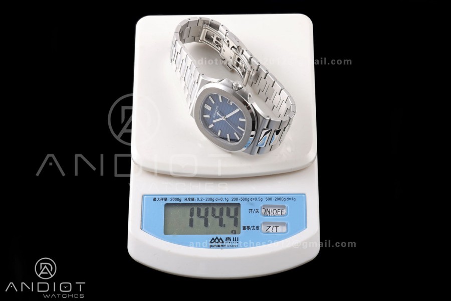 Nautilus 5811 DDF 1:1 Best Edition Blue Textured Dial on SS Bracelet DD330 Super Clone (Weighted)
