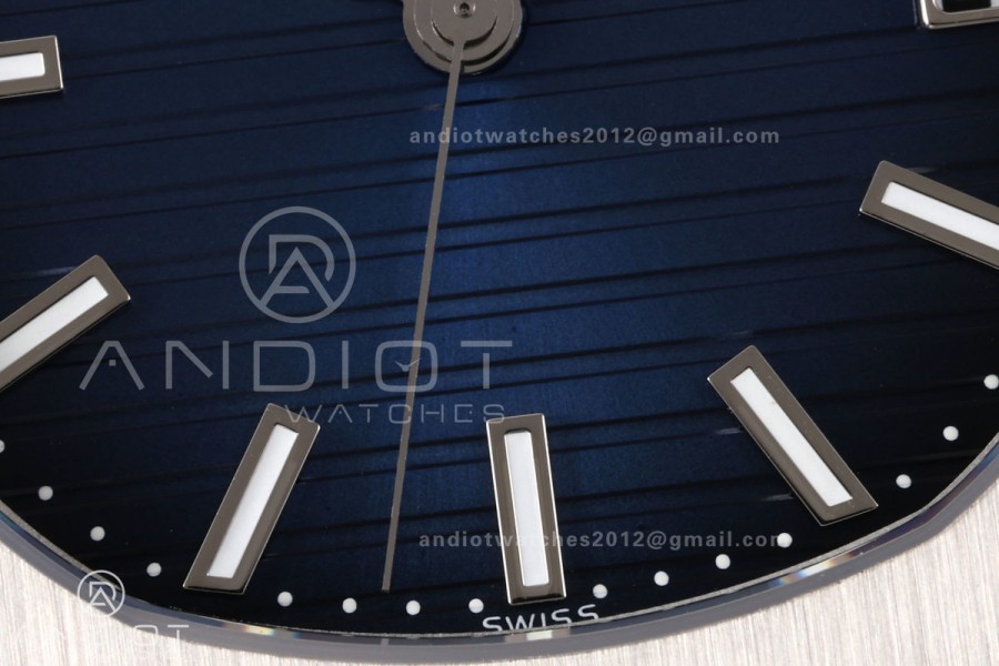 Nautilus 5811 DDF 1:1 Best Edition Blue Textured Dial on SS Bracelet DD330 Super Clone (Weighted)