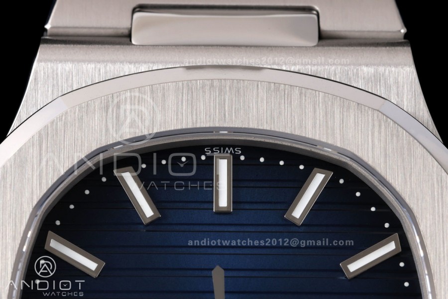 Nautilus 5811 DDF 1:1 Best Edition Blue Textured Dial on SS Bracelet DD330 Super Clone (Weighted)