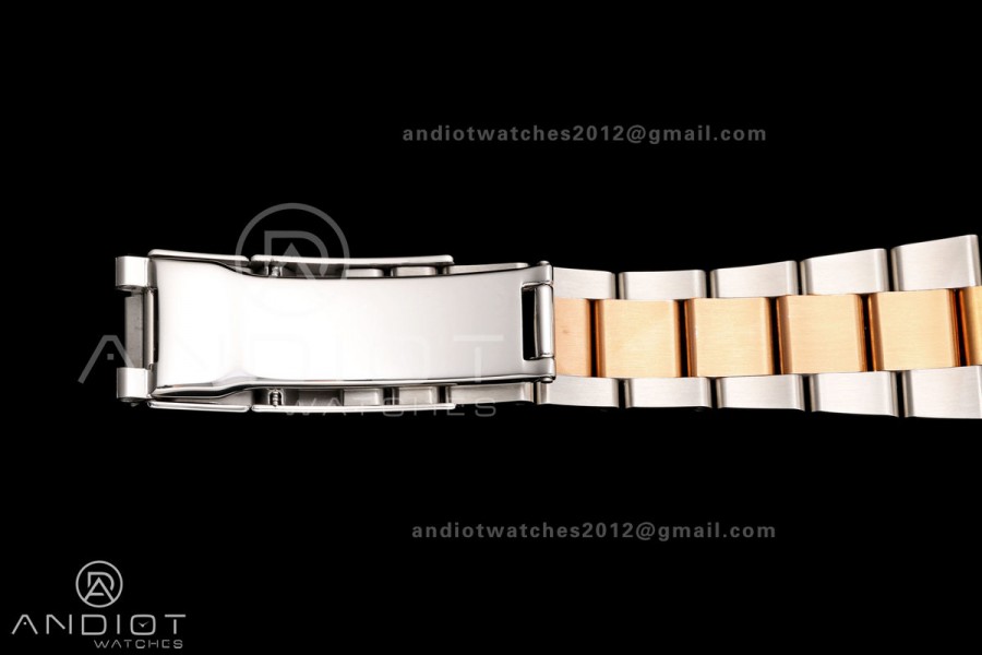 YachtMaster II 116681 SS/RG KF 1:1 Best Edition Blue Ceramic Bezel White Dial on SS/RG Bracelet A7750 V2