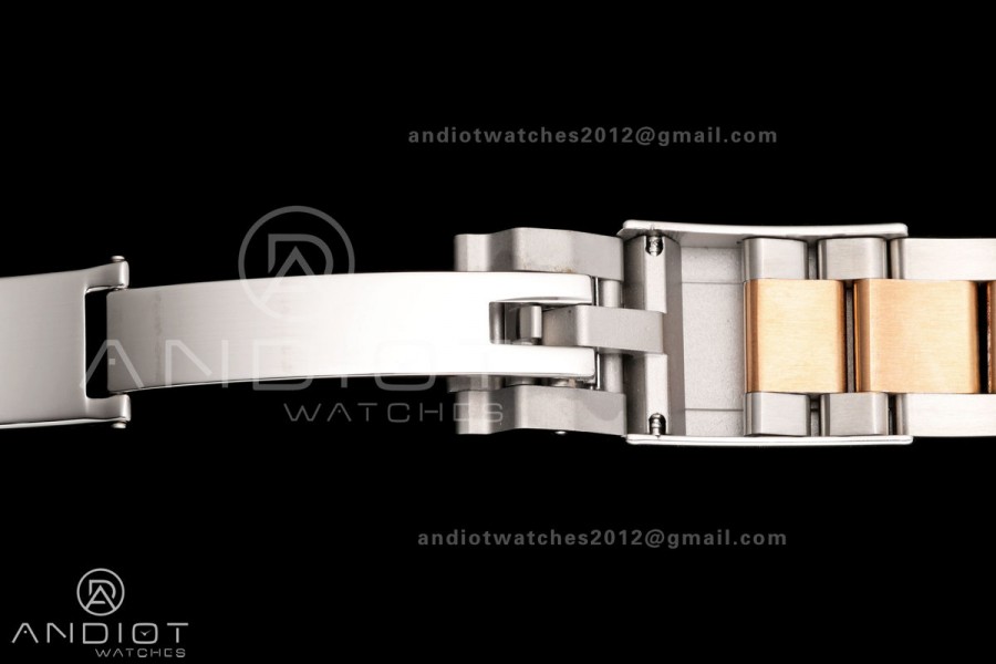 YachtMaster II 116681 SS/RG KF 1:1 Best Edition Blue Ceramic Bezel White Dial on SS/RG Bracelet A7750 V2