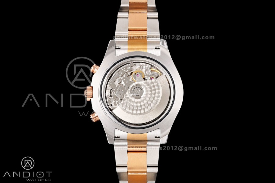 YachtMaster II 116681 SS/RG KF 1:1 Best Edition Blue Ceramic Bezel White Dial on SS/RG Bracelet A7750 V2