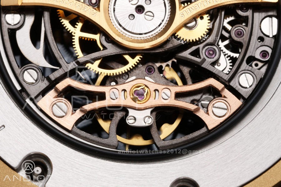 Royal Oak 41mm Openworked Frosted YG Rainbow Bezel OCTA 1:1 Best Edition on Bracelet SA3132 V3 (Free Sprung)