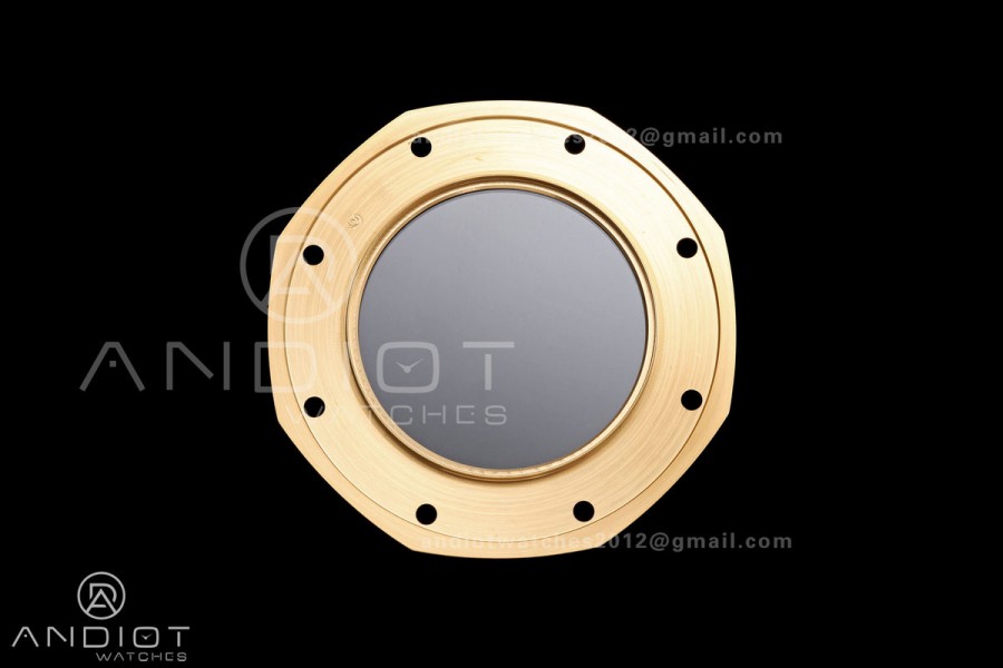 Royal Oak 41mm Openworked Frosted YG Rainbow Bezel OCTA 1:1 Best Edition on Bracelet SA3132 V3 (Free Sprung)