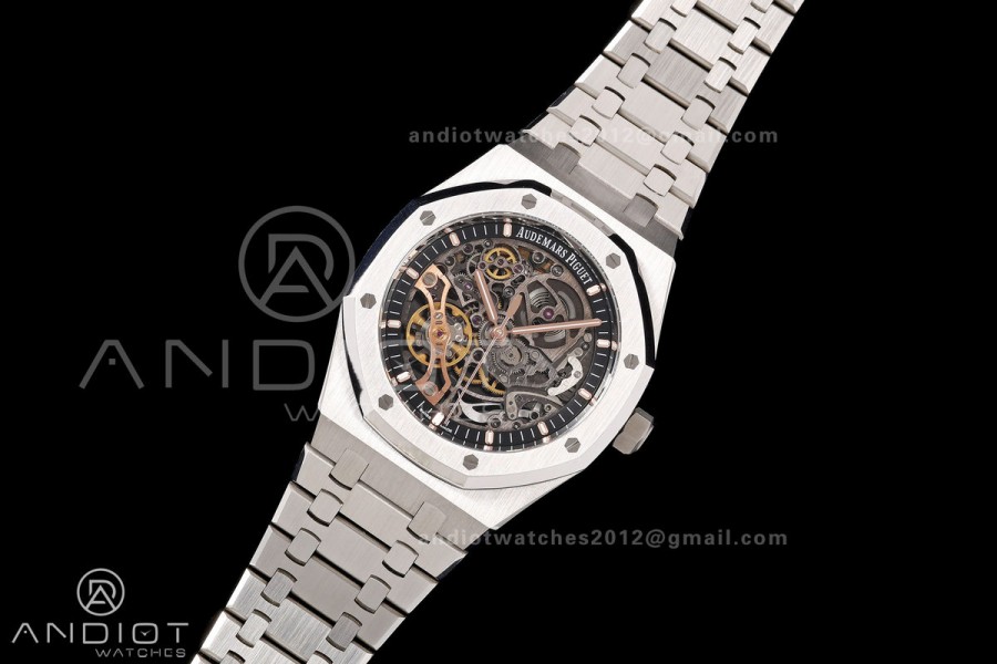 Royal Oak 41mm Openworked 15407 SS OCTA 1:1 Best Edition on SS Bracelet SA3132 V3 (Free Sprung)