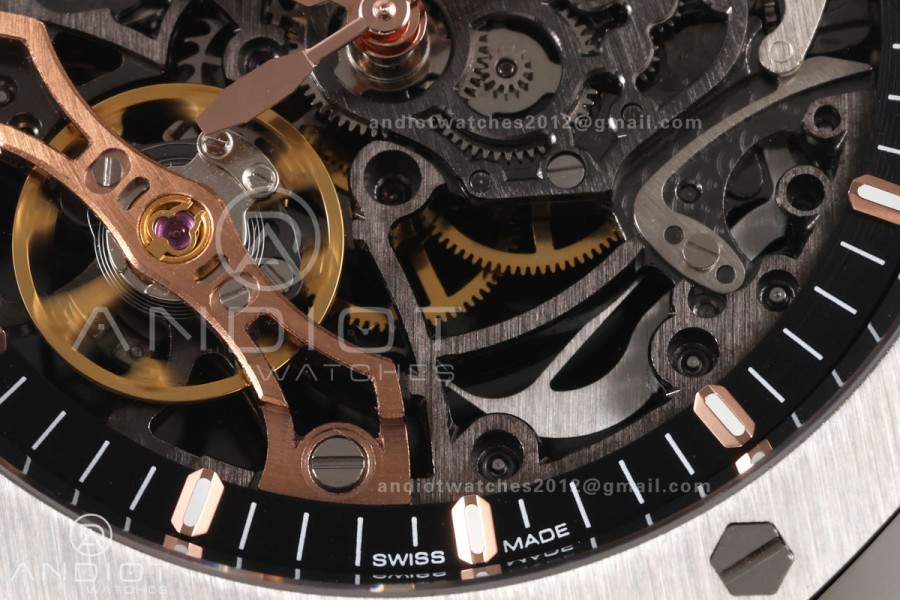 Royal Oak 41mm Openworked 15407 SS OCTA 1:1 Best Edition on SS Bracelet SA3132 V3 (Free Sprung)