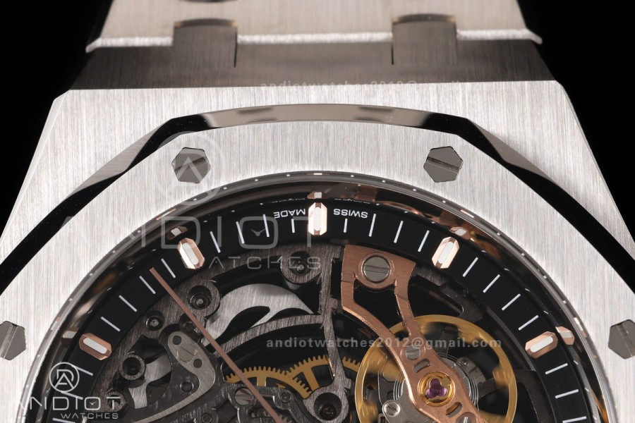 Royal Oak 41mm Openworked 15407 SS OCTA 1:1 Best Edition on SS Bracelet SA3132 V3 (Free Sprung)