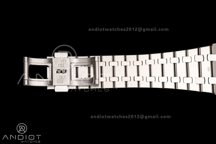 Royal Oak 41mm Openworked 15407 SS Diamonds Bezel OCTA 1:1 Best Edition on SS Bracelet SA3132 V3 (Free Sprung)