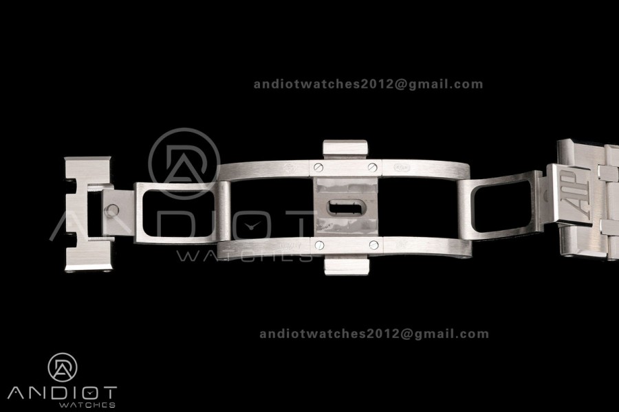 Royal Oak 41mm Openworked 15407 SS Diamonds Bezel OCTA 1:1 Best Edition on SS Bracelet SA3132 V3 (Free Sprung)