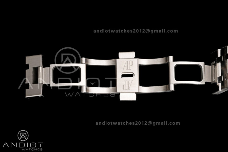 Royal Oak 41mm Openworked 15407 SS Diamonds Bezel OCTA 1:1 Best Edition on SS Bracelet SA3132 V3 (Free Sprung)