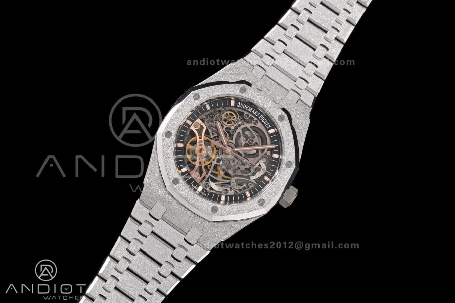 Royal Oak 41mm Openworked Frosted SS OCTA 1:1 Best Edition on Bracelet SA3132 V3 (Free Sprung)