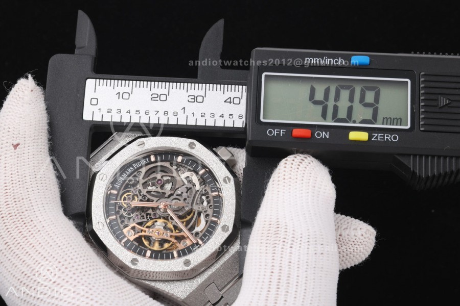 Royal Oak 41mm Openworked Frosted SS OCTA 1:1 Best Edition on Bracelet SA3132 V3 (Free Sprung)