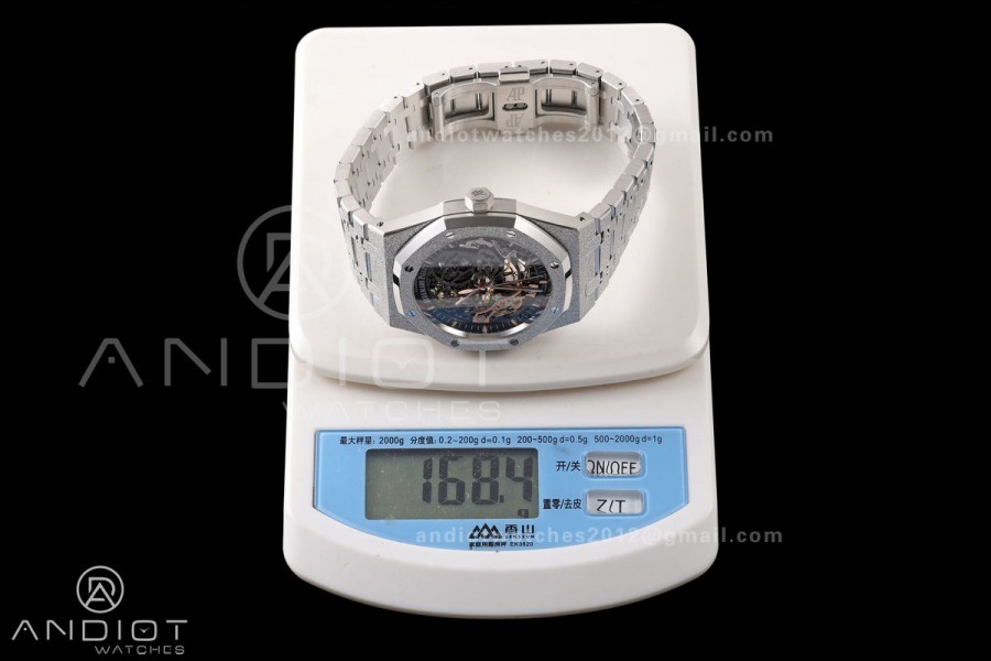 Royal Oak 41mm Openworked Frosted SS OCTA 1:1 Best Edition on Bracelet SA3132 V3 (Free Sprung)