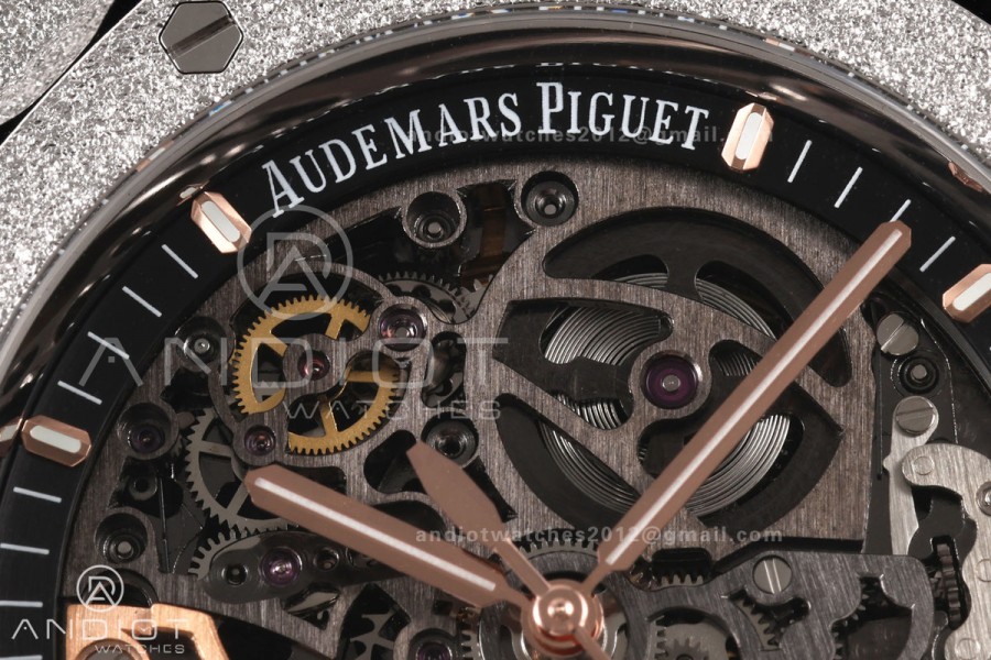 Royal Oak 41mm Openworked Frosted SS OCTA 1:1 Best Edition on Bracelet SA3132 V3 (Free Sprung)
