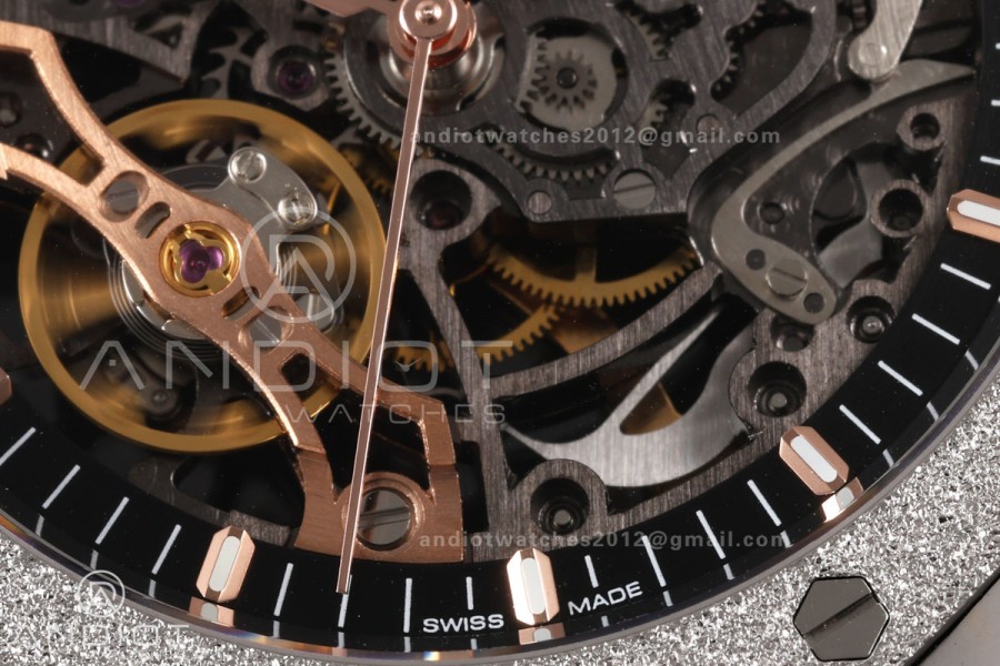 Royal Oak 41mm Openworked Frosted SS OCTA 1:1 Best Edition on Bracelet SA3132 V3 (Free Sprung)