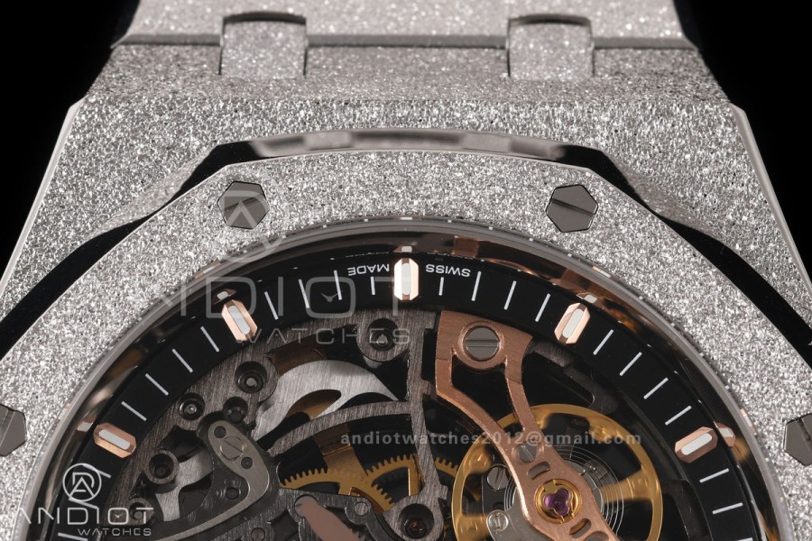 Royal Oak 41mm Openworked Frosted SS OCTA 1:1 Best Edition on Bracelet SA3132 V3 (Free Sprung)