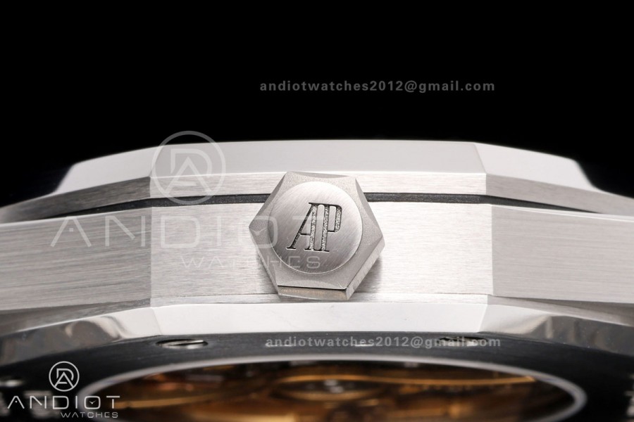 Royal Oak 41mm Openworked Frosted SS OCTA 1:1 Best Edition on Bracelet SA3132 V3 (Free Sprung)