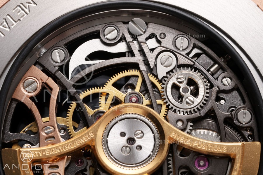 Royal Oak 41mm Openworked Frosted RG Rainbow Bezel OCTA 1:1 Best Edition on Bracelet SA3132 V3 (Free Sprung)