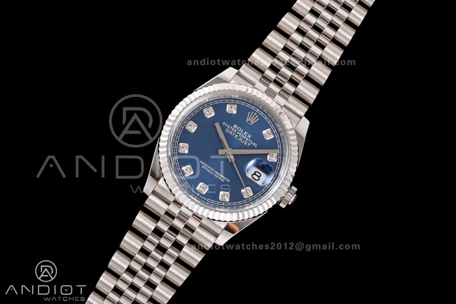 DateJust 36 126234 RWF 1:1 Best Edition Blue Diamonds Dial on Jubilee Bracelet JH3235 (Free Sprung)