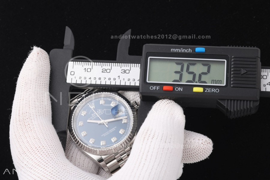 DateJust 36 126234 RWF 1:1 Best Edition Blue Diamonds Dial on Jubilee Bracelet JH3235 (Free Sprung)